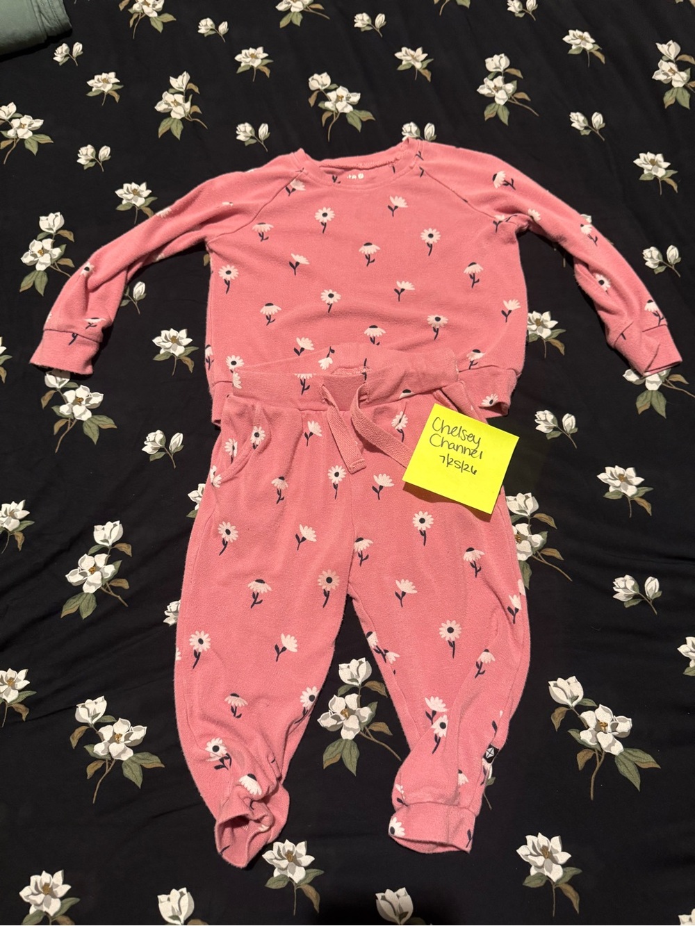 Kyte baby Floral Pink jogger Set